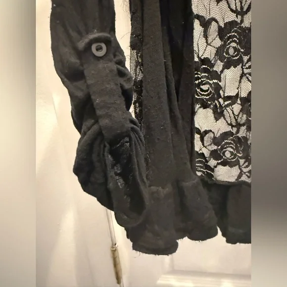 Free People Black Floral Lace Cardigan - Picture 5 of 8